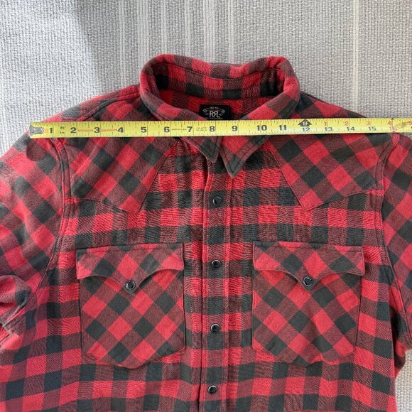 RRL Plaid Cotton Western Shirt - Picture 16 of 16